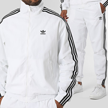 Adidas Originals - Firebird JY1328 JY1334 Streifen-Trainingsanzug Weiß Schwarz